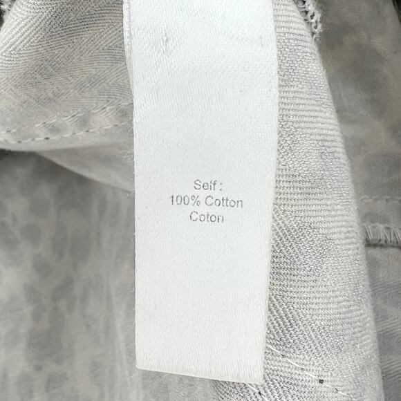 MARISSA WEBB Mera Leopard Print Denim Dress Womens Small Olive Green Belted - Picture 13 of 16